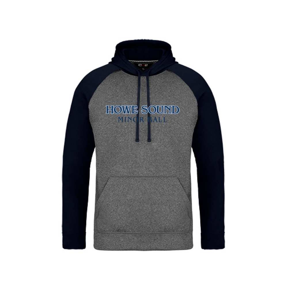 HS Baseball 2-Tone Applique Hoodie - Adult