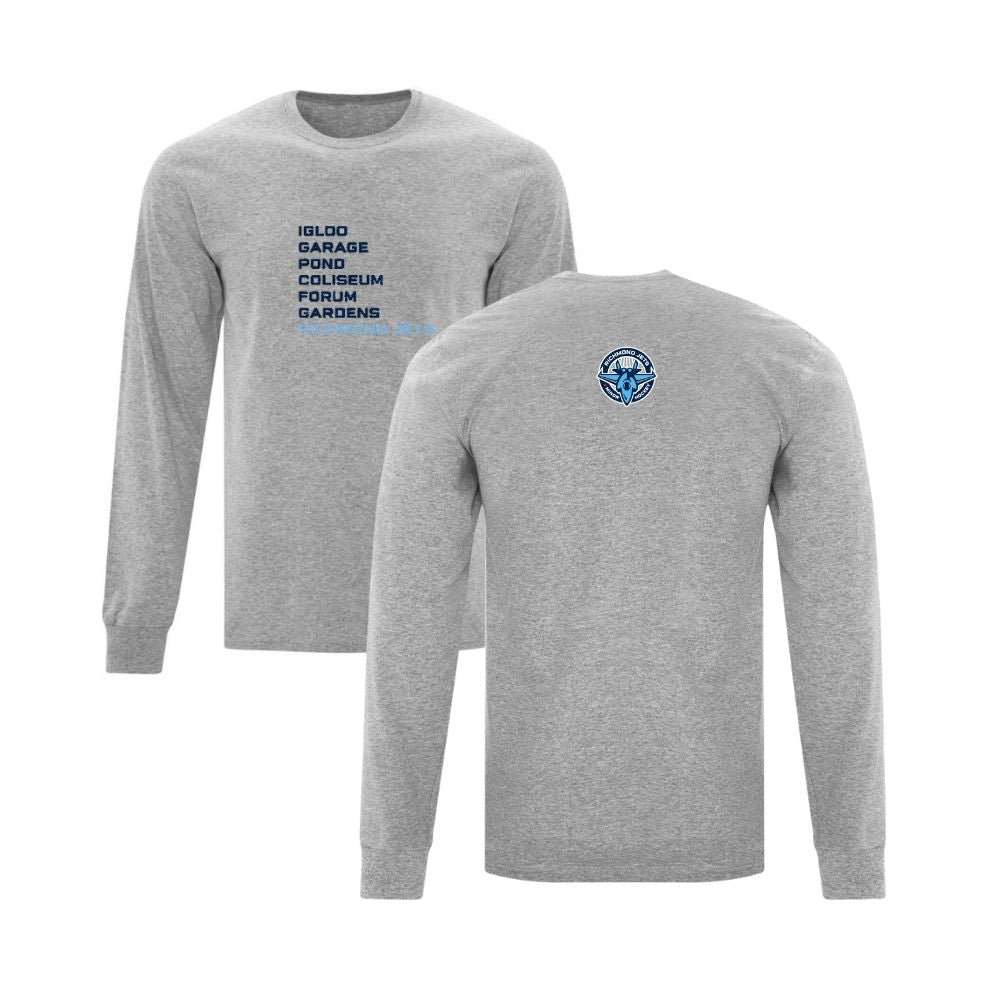 Jets Long Sleeve RIC Rinks Graphics Tee   - Youth