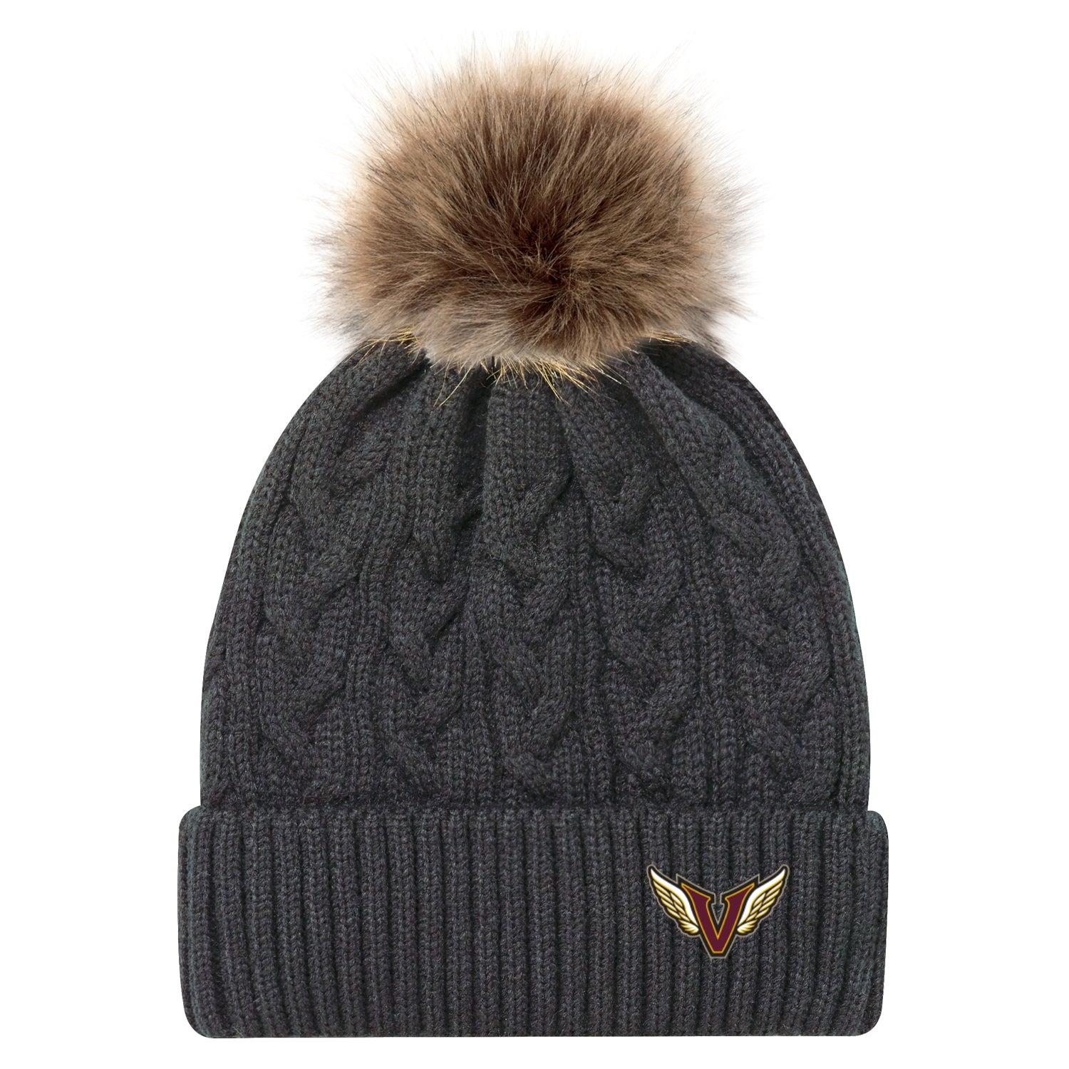 Angels Pom Toque with Faux Fur Pom