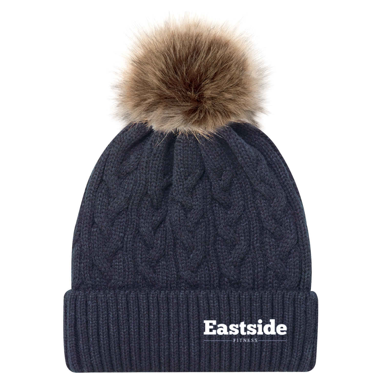 Eastside Fitness Faux Fur Pom Toque
