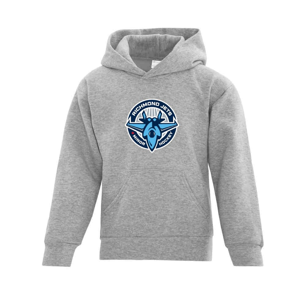 Jets Full Color Embroidered Logo Hoodie - Youth