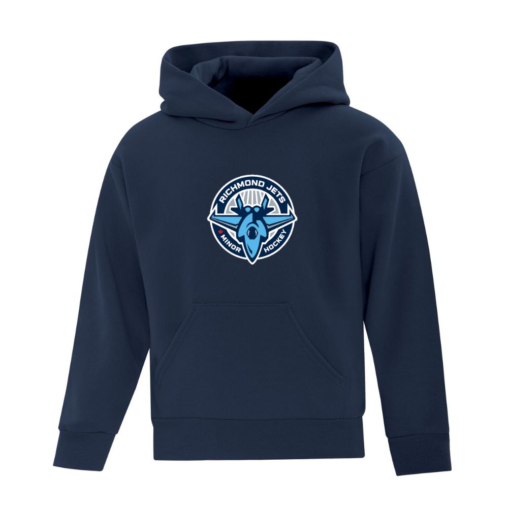 Jets Full Color Embroidered Logo Hoodie - Youth