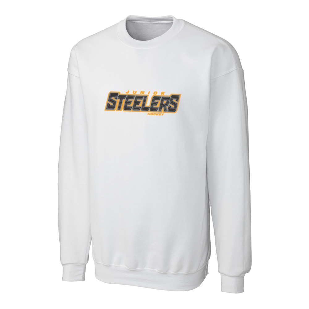 Jr Steelers White Crewneck Sweatshirt - Adult