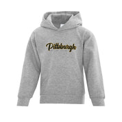 Pittsburgh Passion Hoodie with Vintage Script Logo - Youth