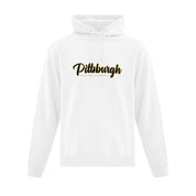 Pittsburgh Passion Hoodie with Vintage Script Logo - Adult
