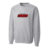 Port Moody Lacrosse Felt Applique Thunder Logo Crewneck Sweatshirt - Adult